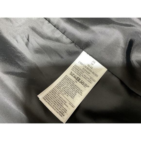 Gap Wool Blend Black Trench Coat Womens XS Button Front Lined Jacket NWT - Picture 8 of 14